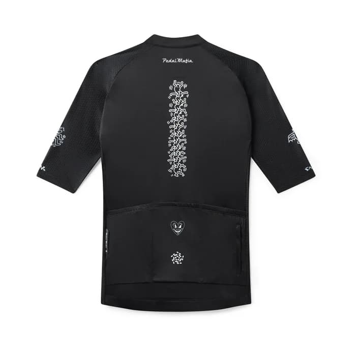 Pedal Mafia × Keith Haring jersey, back.